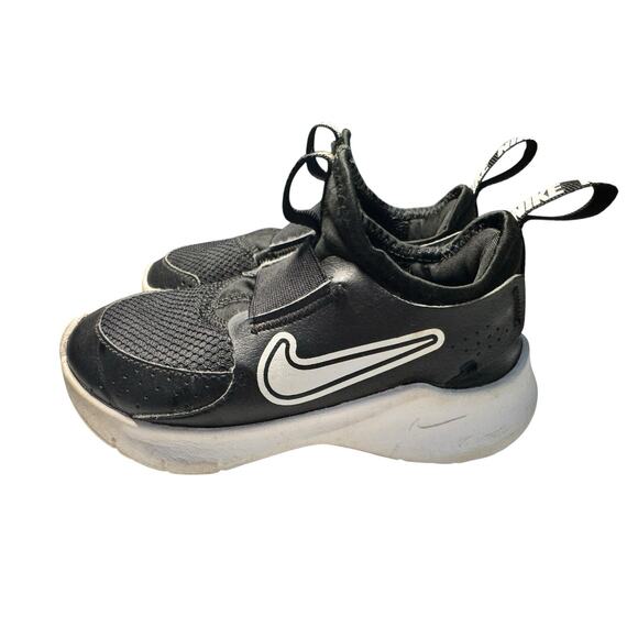 Nike Flex Runner 3 Toddler 10C Black White Slip On Lightweight Sneakers - Picture 1 of 9